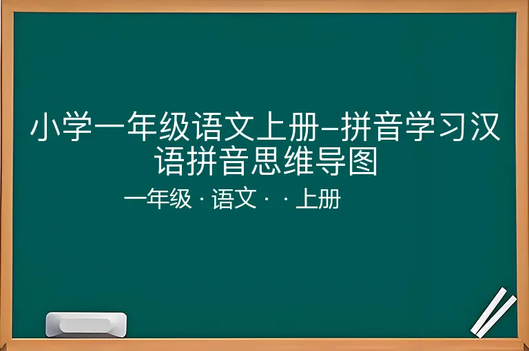 小学一年级语文上册-拼音学习汉语拼音思维导图