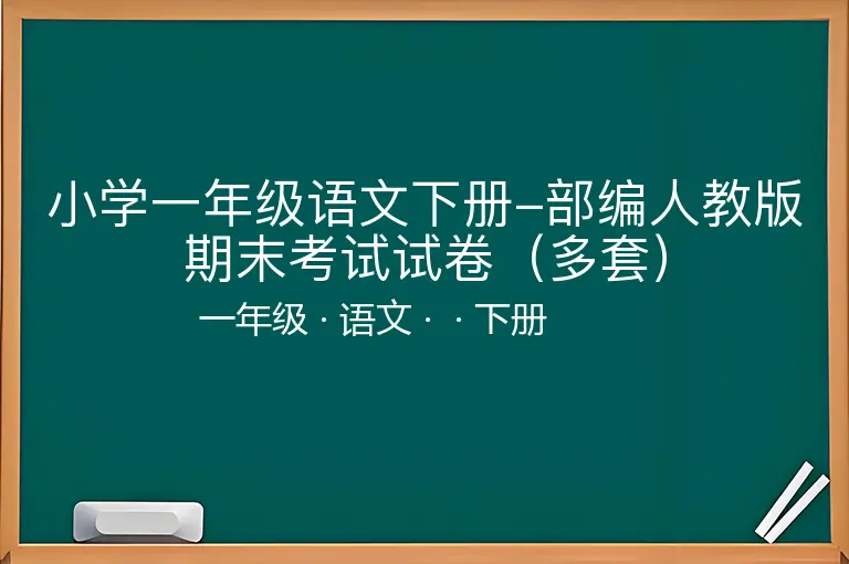 小学一年级语文下册-部编人教版期末考试试卷（多套）
