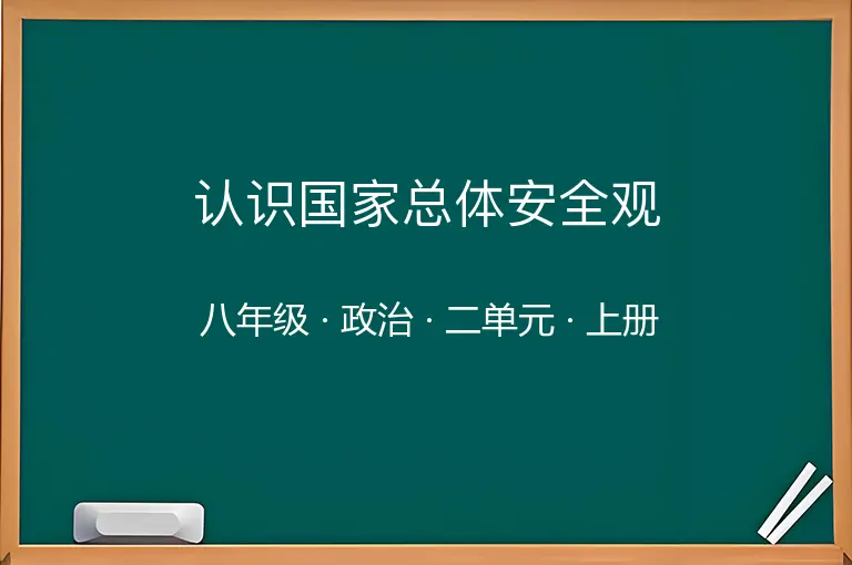 认识国家总体安全观-八年级-政治-上册-二单元