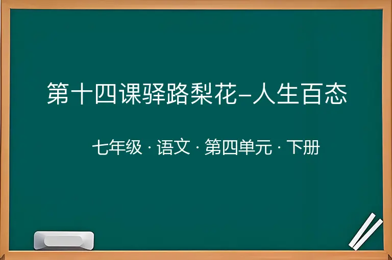 第十四课驿路梨花-人生百态-七年级-语文-下册-第四单元