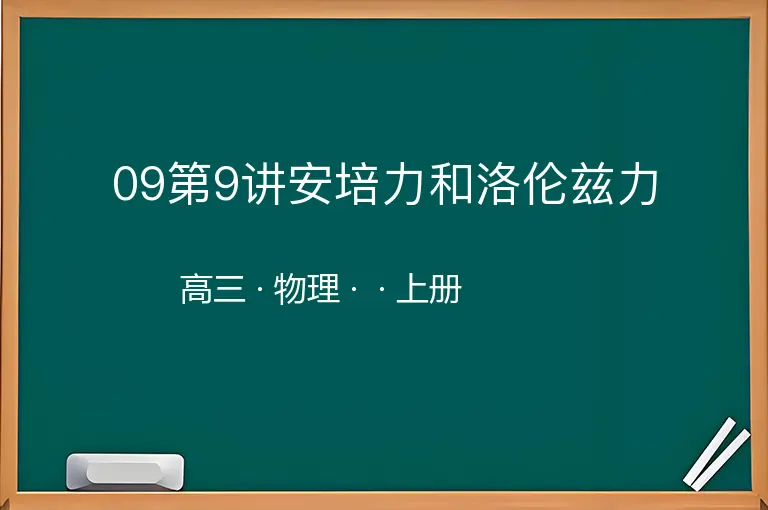 09第9讲安培力和洛伦兹力-高三-物理-上册-