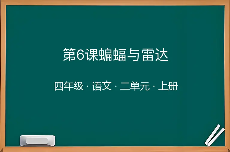 第6课蝙蝠与雷达-四年级-语文-上册-二单元