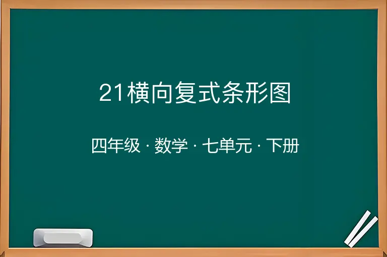 21横向复式条形图-四年级-数学-下册-七单元